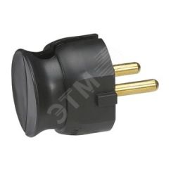 Элиум Вилка 2К 16А черная LEGRAND 050184