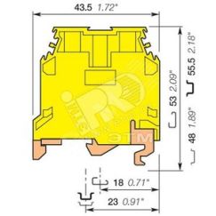 Клемма винтовая M10/10P 10мм.кв Земля TE Connectivity ОУЭО ENT1SNA165115R1000