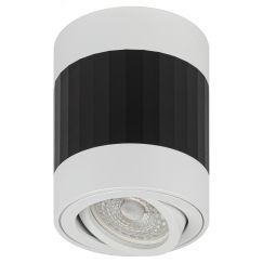 Светильник настенно-потолочный спот OL34 WH/BK MR16 GU10, черный, белый ЭРА Б0056383