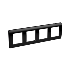 Рамка на 2+2+2+2 модуля (четырехместная), черная