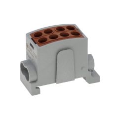 Клемма коричневая, 4 подключения 2,5-16мм 1000V 100А INPIN HL25/161P2WBN