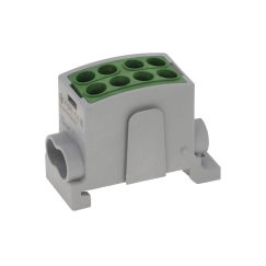 Клемма зелёная, 4 подключения 2,5-16мм 1000V 100А INPIN HL25/161P2WGR