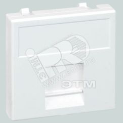 Connect Адаптер на 1 RJ45 CJ545U(FM) CJ546U(FM) шторка 45х45мм SС белый Simon K76-9