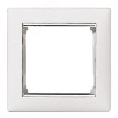 VALENA Рамка 1 пост белая/серебро LEGRAND 770491