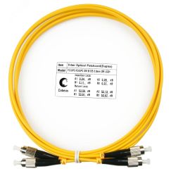 Шнур оптический duplex 2м FC-FC 9/125 sm LSZH Cabeus FOP(d)-9-FC-FC-2m