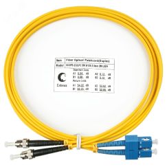 Шнур оптический duplex 2м SC-ST 9/125 sm LSZH Cabeus FOP(d)-9-SC-ST-2m