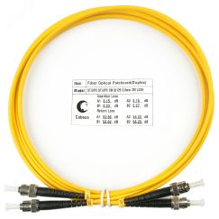 Шнур оптический duplex 2м ST-ST 9/125 sm LSZH Cabeus FOP(d)-9-ST-ST-2m