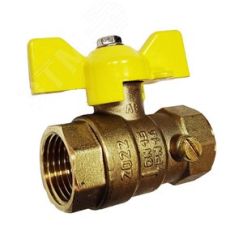 Кран шаровой латунный для манометра Ду 15 Ру 16 ГАЗ бабочка LD Pride LD Pride 44.15.В-В.2М.Б GAS