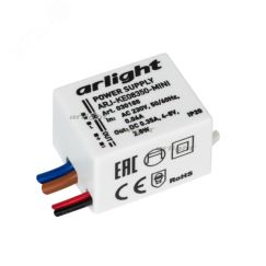 Блок питания ARJ-KE08350-MINI (2.8W, 350mA) (ARL, IP20 Пластик, 5 лет) Arlight 030188