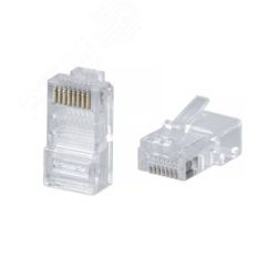 Коннектор RJ-45 под витую пару категория 5e неэкранированный универсальный (100 шт в упак.) WRline WRline WR-8P8C-C5E