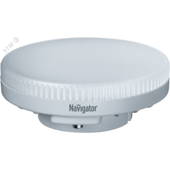 Лампа светодиодная LED 10вт GX53 диммируемая теплый матовая таблетка Navigator Group 61631