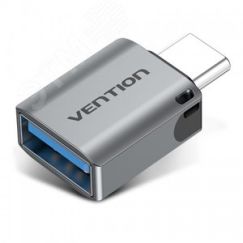 Адаптер переходник OTG USB Type C M на USB 3.0 AF, контакты никелированные Vention CDQH0