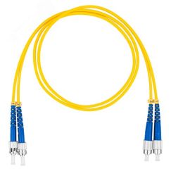 Шнур оптический коммутационный (патч-корд), FC-ST, дуплекс (duplex) OS2, нг(А)-HF, желтый, 0,5 м Datarex DR-222340