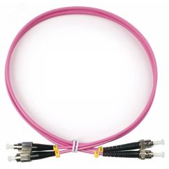 Шнур оптический duplex 1м FC-ST 50/125 мм OM4 LSZH Cabeus FOP-50-OM4-FC-ST-1m
