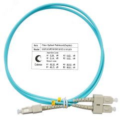 Шнур оптический duplex 1м SC-SC 50/125 мм OM3 LSZH Cabeus FOP-50-SC-SC-1m