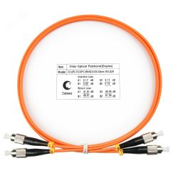 Шнур оптический duplex 1м FC-FC 62,5/125 мм LSZH Cabeus FOP-62-FC-FC-1m