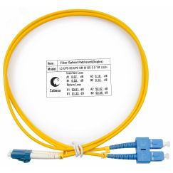 Шнур оптический duplex 1м LC-SC 9/125 sm LSZH Cabeus FOP(d)-9-LC-SC-1m