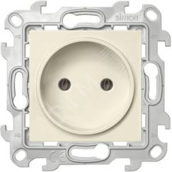 Розетка 2К без защитных шторок, слоновая кость Simon 2450442-031