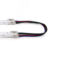 Разъем 4PIN с проводом для LED ленты COB RGB 12 мм, лента - лента (1 шт) Вартон V4-R0-00.COB-RGB0.0003