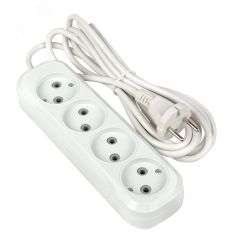 Удлинитель 'Эксперт' 4 гнезда 3 метра 10А/2.2кВт без заземления ПВС 2х0.75 PROxima EKF UBA10-275-4-03