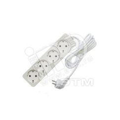 Удлинитель бытовой ТМ Союз 2200 Вт с заземлением 4 гнезда ПВС 5м Универсал 481S-9405