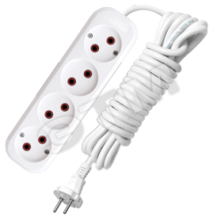 Удлинитель бытовой 4х5м без заземления 6А У6-766М Универсал 766м-05