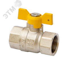 Кран шаровый газовый 1/2'ВВ ручка бабочка MVI BV.813.04