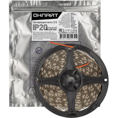 Лента светодиодная OLS-5050W60-14.4-IP20-12V 5м ОНЛАЙТ 80972