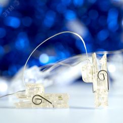 Гирлянда линейная Прищепки LED 2700К 1.8м USB FERON CL573