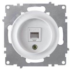 Розетка компьютерная 1xRJ45 кат.5e, цвет белый (серия Florence) OneKeyElectro 2172770