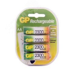 Аккумулятор перезаряжаемый GP 230AAHC AA, емкость 2200 мАч - 4 шт. в клемшеле GP 8500