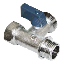 Кран шаровой трехпроходной ВНН 1/2x3/4x1/2 AQUALINK 01175
