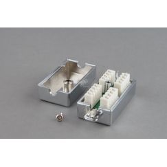 Адаптер проходной Dual IDC(110&Krone) категория 5e 4 пары экранированный Hyperline 23534