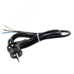 Шнур сетевой с вилкой U-3x1-3m-B с заземлением 3м ПВС 3x1мм2 черный ЭРА Б0048701