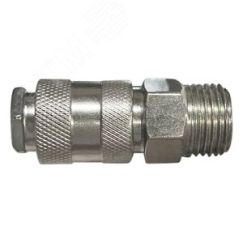 Адаптер быстросъемный с запорным клапаном с внешней резьбой 1/4'' FIT 81243