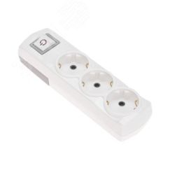 Колодка PREMIUM 3 гнезда, с/з, с выключателем, белый REXANT 13-4401