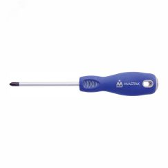 Отвертка крестовая Phillips 1х100 мм держатель Мастак 041-01100H
