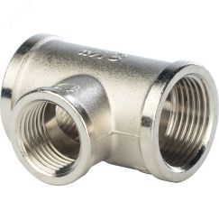 Тройник ВВВ 3/4'х1/2'х3/4' переходной, никелированный STOUT SFT-0022-341234