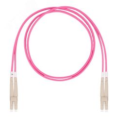 Шнур оптический коммутационный (патч-корд), LC-LC, дуплекс (duplex) OM4, нг(А)-HF, маджента, 0,5 м Datarex DR-220070