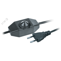 Шнур NPS-FS02-170-2x0.5-BL 1.7м с дим.выкл.чер.Nav Navigator Group 61603