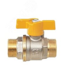 Кран шаровой 11Б27п 1/2' А12/1 НГ газ НН бабочка никель PN40 БАЗ БАЗ.А12.1.15.НГ.40.Н