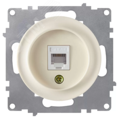 Розетка компьютерная 1xRJ45 кат.5e, цвет бежевый (серия Florence) OneKeyElectro 2172793