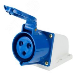 Розетка 123 стационарная 2Р+РЕ 32А 220В IP44, REXANT REXANT 11-8912
