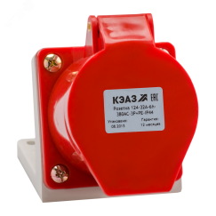 Розетка 114-16А-6h-380AC-3P+PE-IP44 КЭАЗ 222754