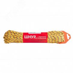 Шнур плетеный ПП 6 мм с серд. 16-пряд. высокопр. цветной. 20 м Tech-Krep 139913