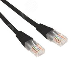 Патч-корд U/UTP CAT 6, RJ45-RJ45, 26AWG, LSZH, черный, 5м, REXANT 02-0292-5