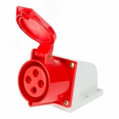 Розетка 124 стационарная 3Р+РЕ 32А 380В IP44, REXANT REXANT 11-8913