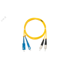 Шнур оптический переходной SM 9/125 OS2 SC/UPC-FC/UPC двойной LSZH 2мм NIKOMAX/NIKOLAN NMF-PC2S2C2-SCU-FCU-002