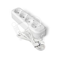 Удлинитель 4х2м с заземлением ПВС 3х0.75 Универсал 555-02