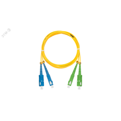 Шнур оптический переходной SM 9/125 OS2 SC/UPC-SC/APC двойной LSZH 2мм NIKOMAX/NIKOLAN NMF-PC2S2C2-SCU-SCA-002